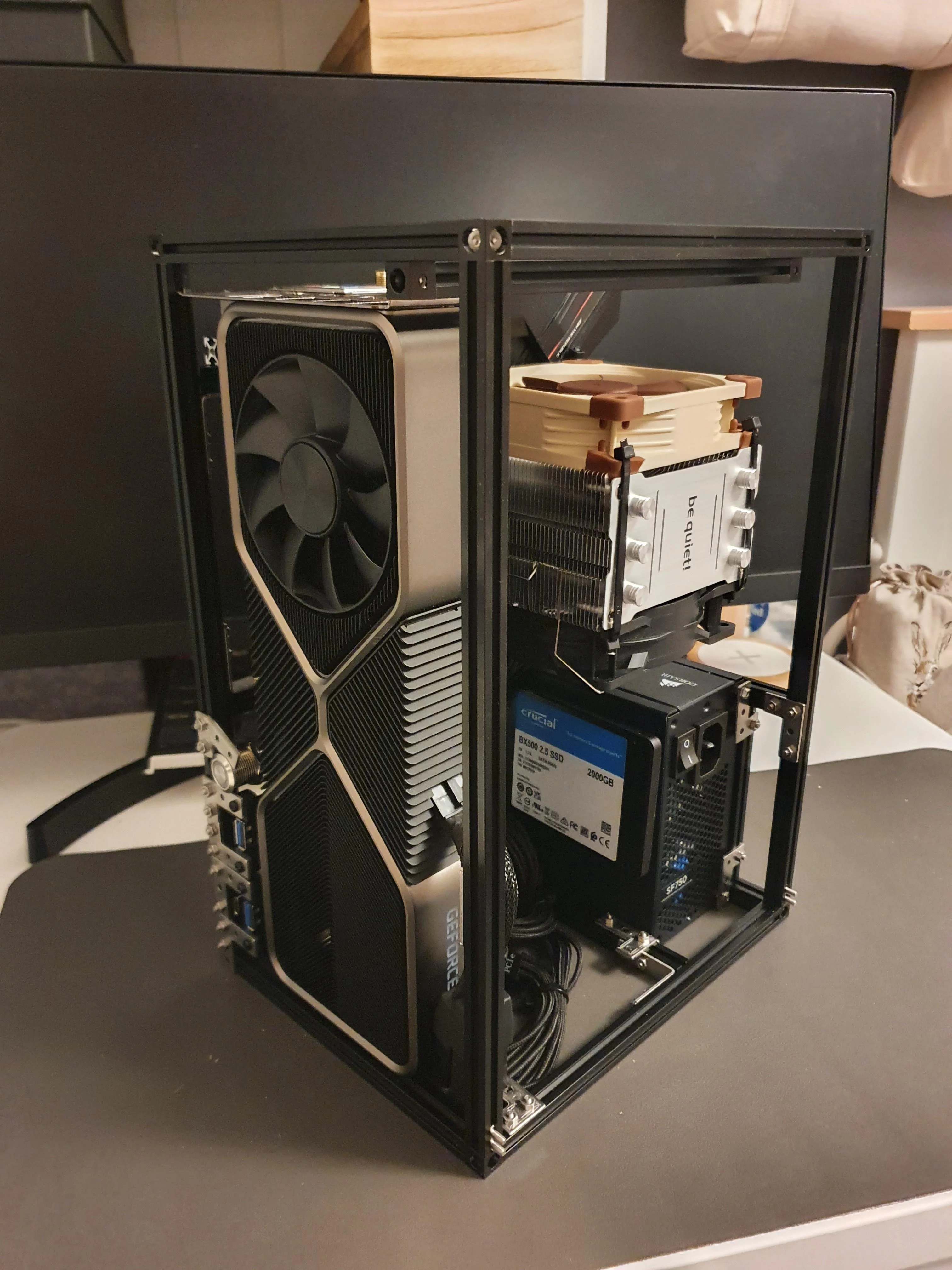 Rehousing my build into homemade case made of makerbeam. | Overclockers ...