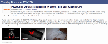 PowerColor Showcases Its Radeon RX 6800 XT Red Devil Graphics Card